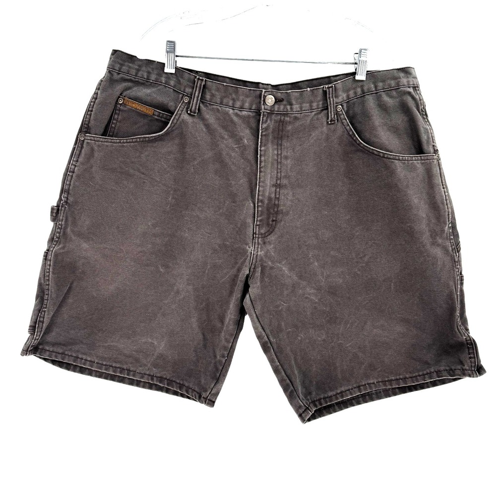 Big Smith‎ Duck Canvas Carpenter Shorts Men's 42 Gray Workwear Y2K Fade Rugged